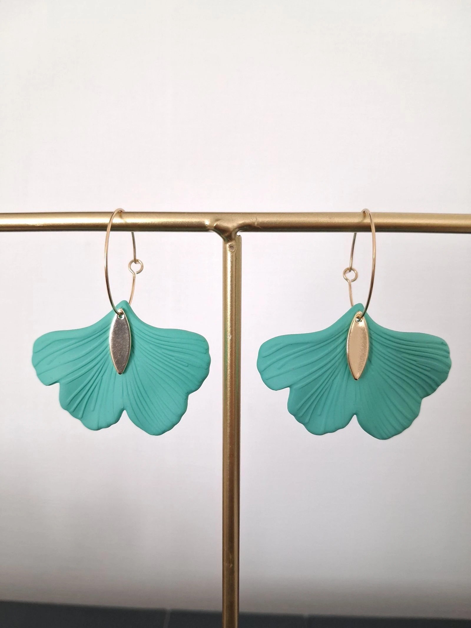 Boucles d'oreilles vert menthe